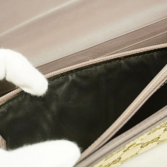 Gucci Long Wallet GG Canvas 256998 Canvas Brown Chien Pan Gold Hardware Women's - Picture 10 of 10